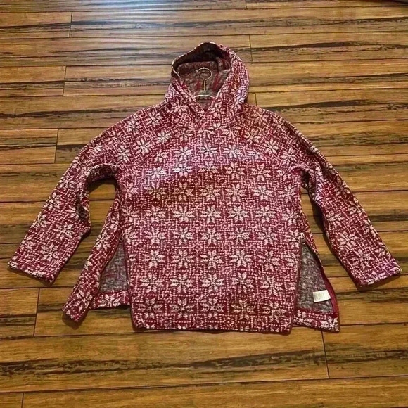 Talbots sweatshirt hoodie size XL. Dark pink and white. - Picture 1 of 2